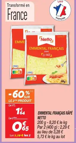 Netto Netto emmental français râpé offre