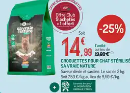 Botanic Sa vraie nature croquettes pour chat stérilisé offre