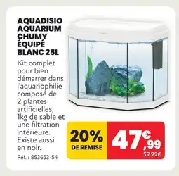 Animalis Aquadisio aquarium chumy équipé blanc 25l offre