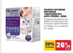 Animalis Feliway optimum diffuseur + recharge 30j anti-stress - 48ml offre