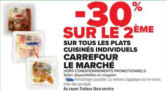 Sur tous les plats cuisinés individuels carrefour le marché