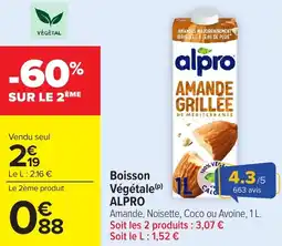 Carrefour Market Boisson végétale alpro offre