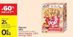 Carrefour Market Pop corn vico offre