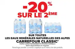 Carrefour Market Sur toutes les eaux minérales naturelles des alpes carrefour classic offre