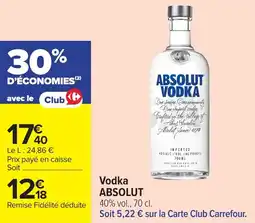 Carrefour Market Vodka absolut offre