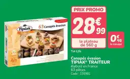 Promocash Canapés évasion tipiak traiteur offre