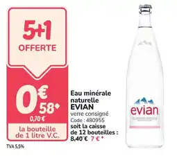 Promocash Eau minérale naturelle evian offre