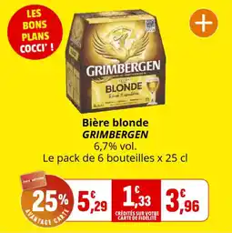 Coccinelle Supermarché Bière blonde grimbergen offre