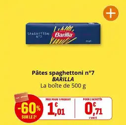 Coccinelle Supermarché Pâtes spaghettoni n°7 barilla offre