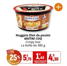 Coccinelle Supermarché Nuggets filet de poulet maître coq offre