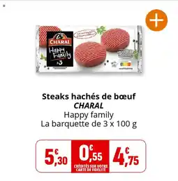 Coccinelle Supermarché Steaks hachés de bœuf charal offre