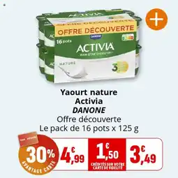 Coccinelle Supermarché Yaourt nature activia danone offre