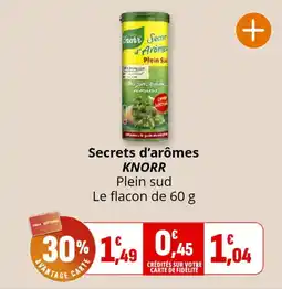 Coccinelle Supermarché Secrets d'arômes knorr offre