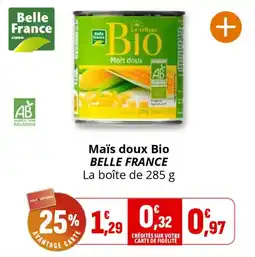 Coccinelle Supermarché Maïs doux bio belle france offre
