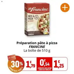 Coccinelle Supermarché Préparation pâte à pizza francine offre