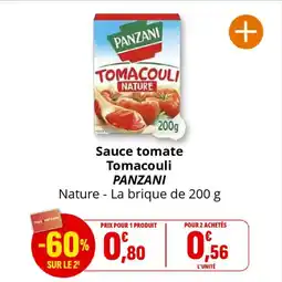 Coccinelle Supermarché Sauce tomate tomacouli panzani offre