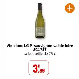 Coccinelle Supermarché Vin blanc i.g.p sauvignon val de loire eclipse offre
