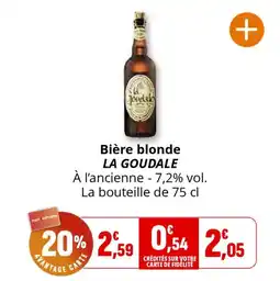 Coccinelle Supermarché Bière blonde la goudale offre