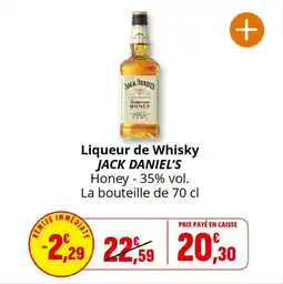 Coccinelle Supermarché Liqueur de whisky jack daniel's offre