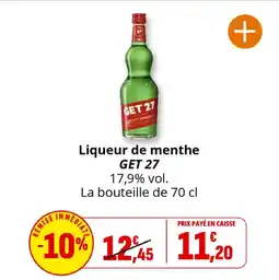 Coccinelle Supermarché Liqueur de menthe get 27 offre