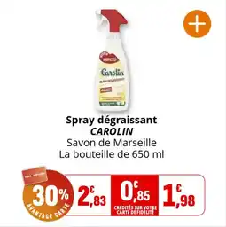 Coccinelle Supermarché Spray dégraissant carolin offre