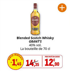 Coccinelle Supermarché Blended scotch whisky grant's offre