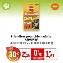 Coccinelle Supermarché Friandises pour chien adulte pedigree offre
