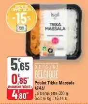 G20 Isali - poulet tikka massala offre