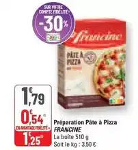 G20 Francine - préparation pâte à pizza offre