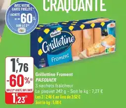 G20 Pasquier - grillettine froment offre
