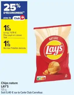 Carrefour Contact Chips nature lay's offre