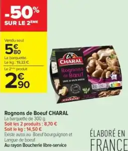 Carrefour Contact Rognons de bœuf charal offre