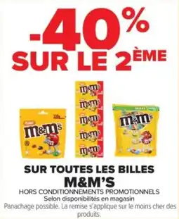 Carrefour Contact Sur toutes les billes m&m's offre