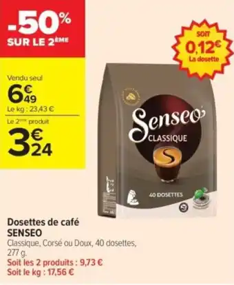 Dosettes de café senseo