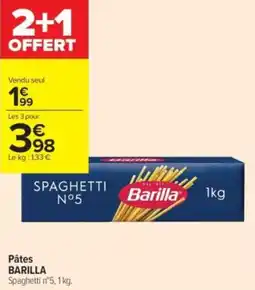 Carrefour Contact Pâtes barilla offre