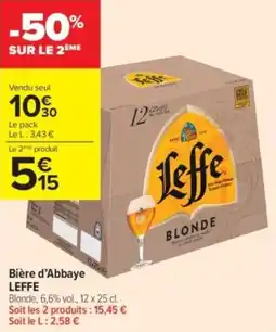 Carrefour Contact Bière d'abbaye leffe offre