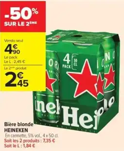Carrefour Contact Bière blonde heineken offre