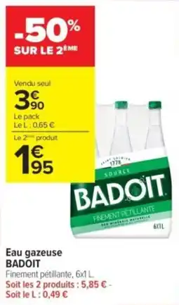 Carrefour Contact Eau gazeuse badoit offre