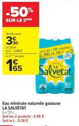Carrefour Contact Eau minérale naturelle gazeuse la salvetat offre