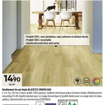 Bricorama Revêtement de sol vinyle Blacktex rouch Oak offre