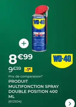 Feu Vert Wd-40 - produit multifonction spray double position 400 ml offre