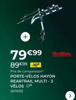 Feu Vert Mont blanc - porte-vélos hayon reartrail multi-3 velos offre