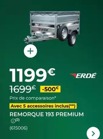 Erde - remorque 193 premium