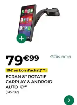 Feu Vert Gokana - ecran 8 rotatif carplay & android offre