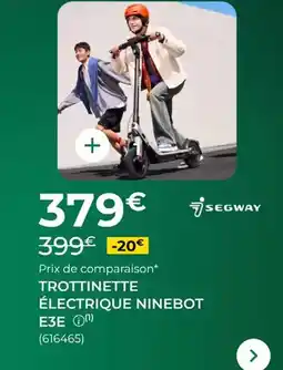 Feu Vert Segway ninebot - trottinette électrique e3e offre