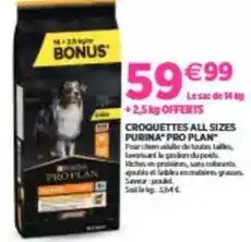 Delbard Purina - croquettes all sizes pro plan offre
