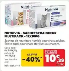 Animalis Sachets de nouriture humide pour chats adultes, existe aussi pour chats stérilisés ou chatons offre