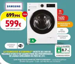 Darty Lave-linge frontal SAMSUNG WW11DG5B25AEEF offre