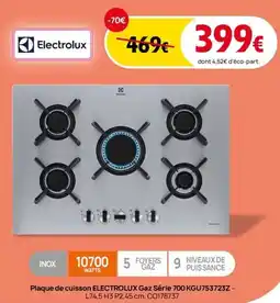 Darty Plaque de cuisson ELECTROLUX Gaz Série 700 KGU753723Z offre