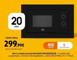 Darty Micro-ondes encastrable BEKO BMOB20202B offre